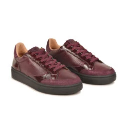 Pataugas BASALT/SV F4H BORDEAUX -Pataugas Promos Boutique 628220 BASKET FEMME BASALT SV F4H BORDEAUX 4